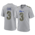 Johmsee LA.Rams #3 Kam Curl Player Gray Atmosphere Fashion Home Game Stitched Jerseys