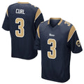 Johmsee LA.Rams #3 Kam Curl Player Navy Home Game Stitched Jerseys