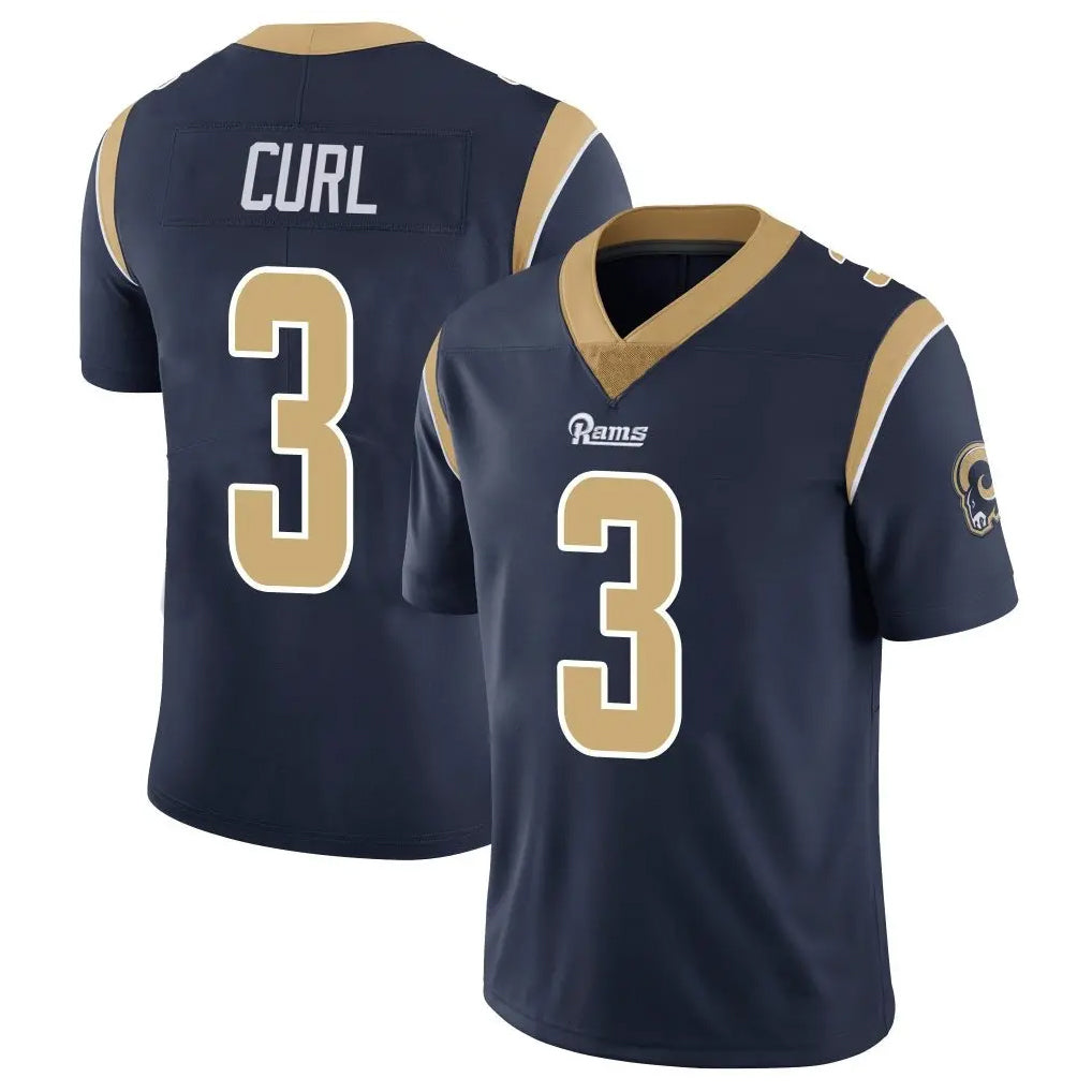 Johmsee LA.Rams #3 Kam Curl Player Navy Limited Vapor Untouchable Home Game Stitched Jerseys