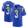 Johmsee LA.Rams #3 Kam Curl Player Royal Home Game Stitched Jerseys