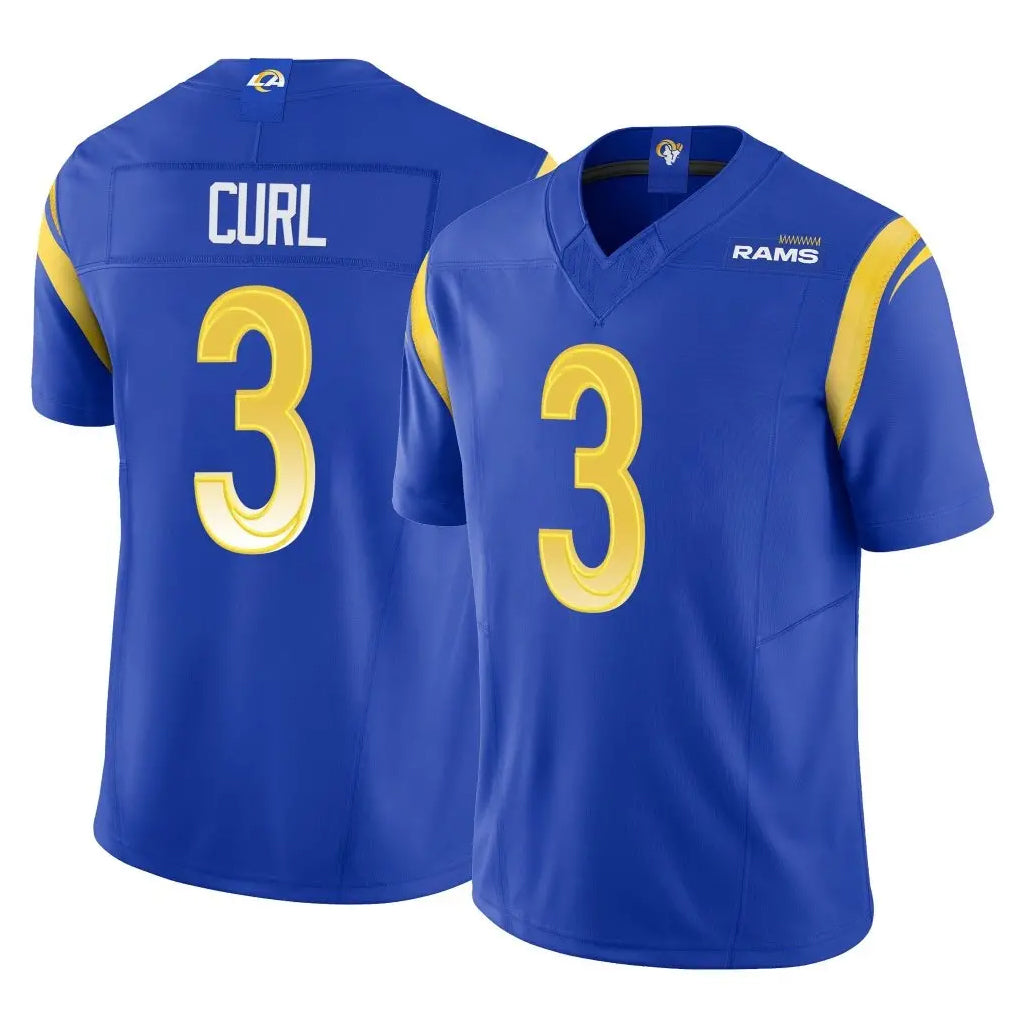 Johmsee LA.Rams #3 Kam Curl Player Royal Limited Vapor F.U.S.E. Home Game Stitched Jerseys