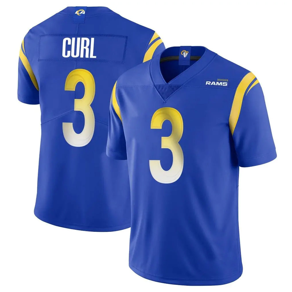 Johmsee LA.Rams #3 Kam Curl Player Royal Limited Vapor Untouchable Home Game Stitched Jerseys