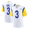 Johmsee LA.Rams #3 Kam Curl Player White Home Game Stitched Jerseys