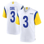 Johmsee LA.Rams #3 Kam Curl Player White Home Game Stitched Jerseys