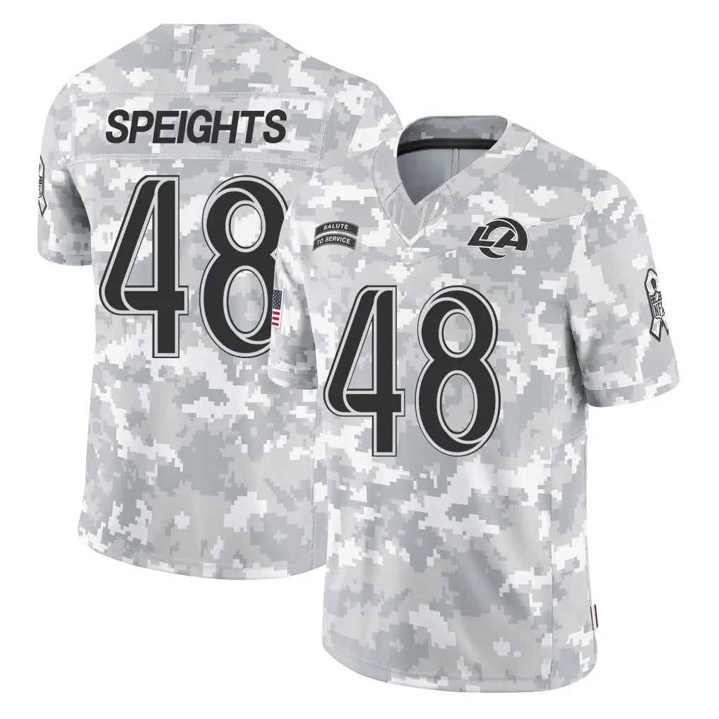 Johmsee LA.Rams #48 Omar Speights Player Arctic Camo Salute To Service Limited Game Stitched Jerseys