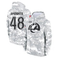 Johmsee LA.Rams #48 Omar Speights Player Arctic Camo Salute to Service Hoodies Limited Game Stitched Jerseys