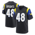 Johmsee LA.Rams #48 Omar Speights Player Black Midnight Rivalries Collection Home Game Stitched Jerseys