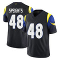 Johmsee LA.Rams #48 Omar Speights Player Black Midnight Rivalries Collection Limited Home Game Stitched Jerseys