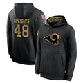 Johmsee LA.Rams #48 Omar Speights Player Black Salute to Service Hoodies Limited Game Stitched Jerseys