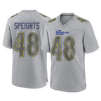 Johmsee LA.Rams #48 Omar Speights Player Gray Atmosphere Fashion Home Game Stitched Jerseys