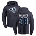 Johmsee LA.Rams #48 Omar Speights Player Navy Pullover Hoodie Limited Game Stitched Jerseys