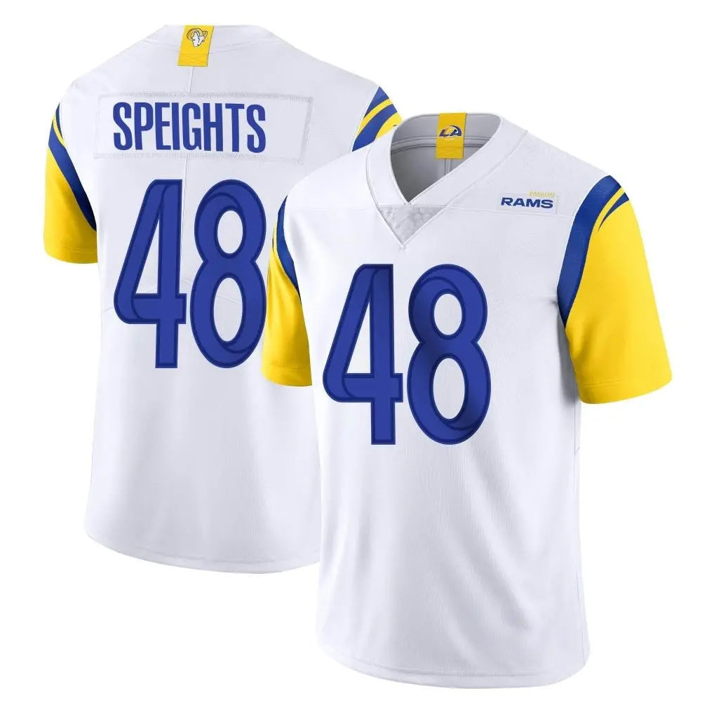Johmsee LA.Rams #48 Omar Speights Player White Limited Vapor Untouchable Home Game Stitched Jerseys