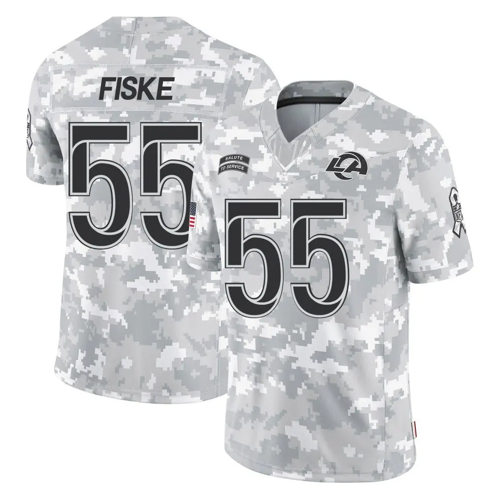 Johmsee LA.Rams #55 Braden Fiske Player Arctic Camo Salute To Service Limited Game Stitched Jerseys