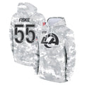 Johmsee LA.Rams #55 Braden Fiske Player Arctic Camo Salute to Service Hoodies Limited Game Stitched Jerseys