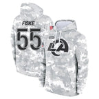 Johmsee LA.Rams #55 Braden Fiske Player Arctic Camo Salute to Service Hoodies Limited Game Stitched Jerseys