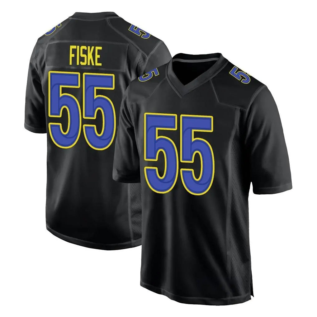 Johmsee LA.Rams #55 Braden Fiske Player Black Fashion Limited Home Game Stitched Jerseys