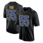 Johmsee LA.Rams #55 Braden Fiske Player Black Fashion Limited Home Game Stitched Jerseys