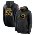 Johmsee LA.Rams #55 Braden Fiske Player Black Salute to Service Hoodies Limited Game Stitched Jerseys