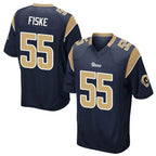 Johmsee LA.Rams #55 Braden Fiske Player Navy Home Game Stitched Jerseys