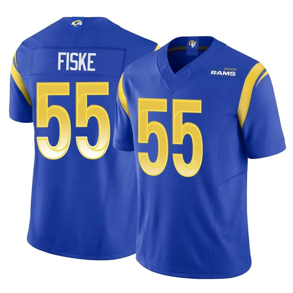 Johmsee LA.Rams #55 Braden Fiske Player Royal Limited Vapor F.U.S.E. Home Game Stitched Jerseys