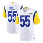 Johmsee LA.Rams #55 Braden Fiske Player White Home Game Stitched Jerseys