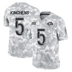 Johmsee LA.Rams #5 Kamren Kinchens Player Arctic Camo Salute To Service Limited Game Stitched Jerseys