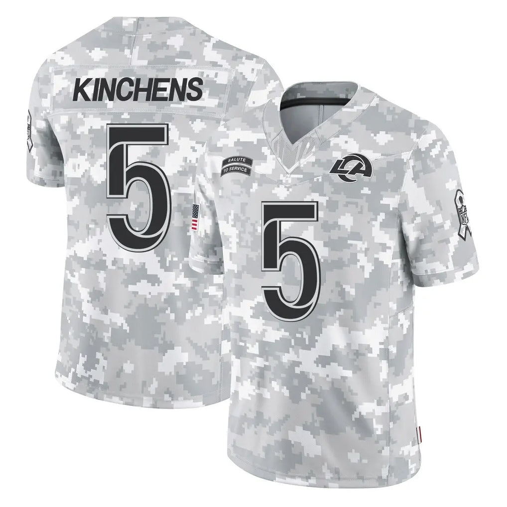 Johmsee LA.Rams #5 Kamren Kinchens Player Arctic Camo Salute To Service Limited Game Stitched Jerseys