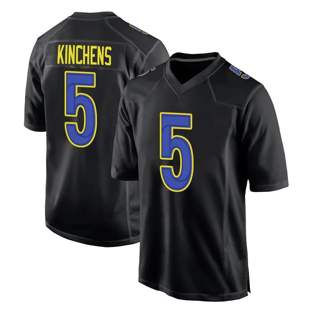 Johmsee LA.Rams #5 Kamren Kinchens Player Black Fashion Limited Home Game Stitched Jerseys