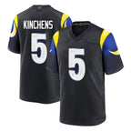 Johmsee LA.Rams #5 Kamren Kinchens Player Black Midnight Rivalries Collection Home Game Stitched Jerseys