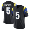 Johmsee LA.Rams #5 Kamren Kinchens Player Black Midnight Rivalries Collection Limited Home Game Stitched Jerseys