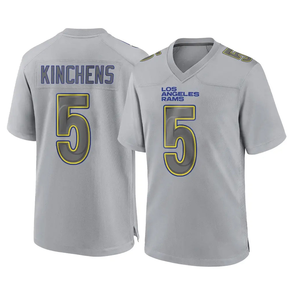 Johmsee LA.Rams #5 Kamren Kinchens Player Gray Atmosphere Fashion Home Game Stitched Jerseys