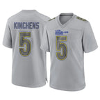 Johmsee LA.Rams #5 Kamren Kinchens Player Gray Atmosphere Fashion Home Game Stitched Jerseys