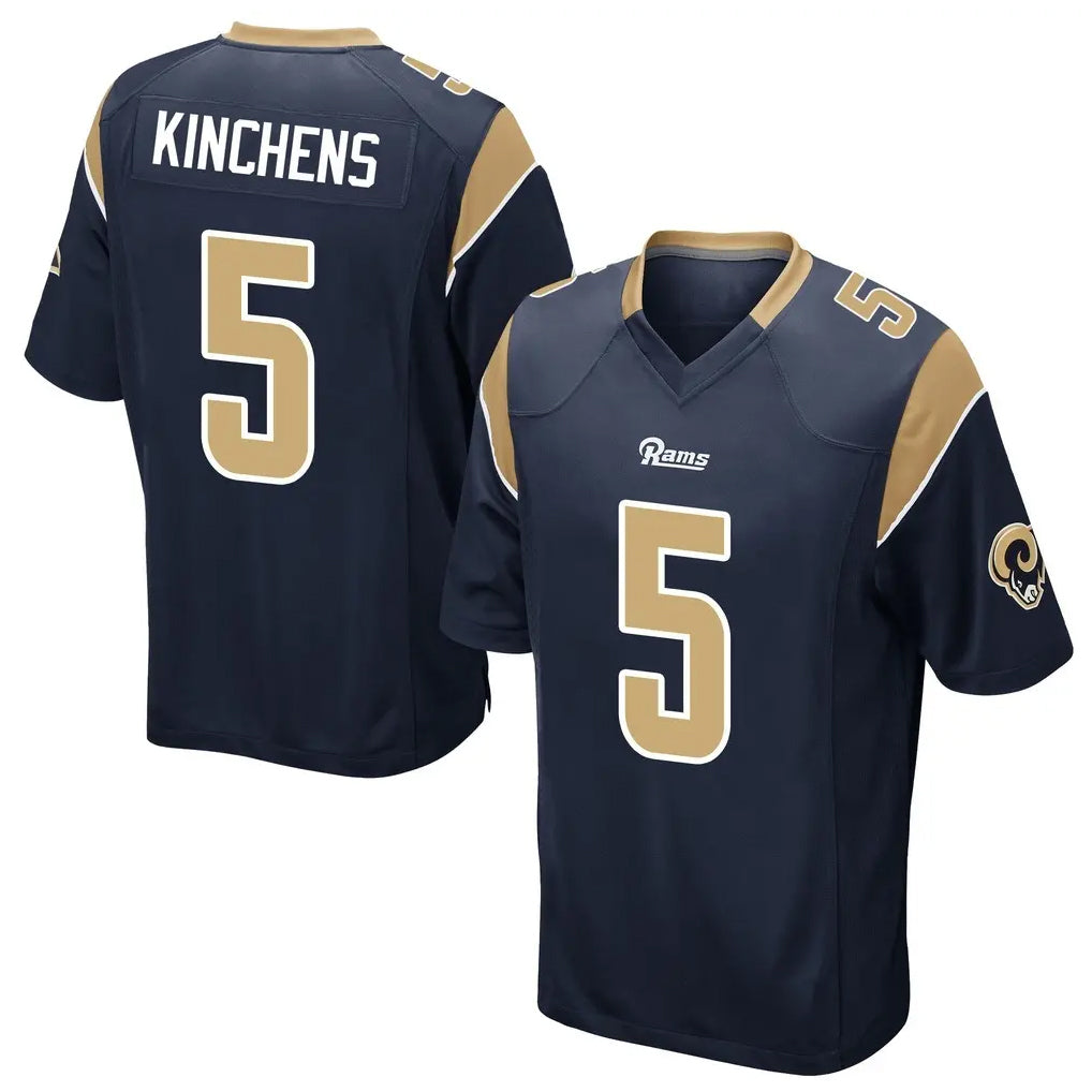 Johmsee LA.Rams #5 Kamren Kinchens Player Navy Home Game Stitched Jerseys