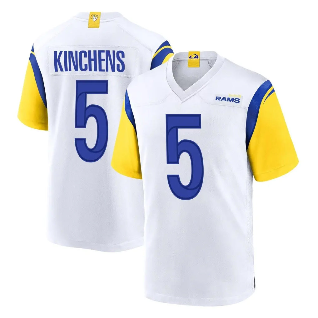 Johmsee LA.Rams #5 Kamren Kinchens Player White Home Game Stitched Jerseys
