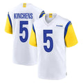 Johmsee LA.Rams #5 Kamren Kinchens Player White Home Game Stitched Jerseys