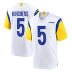 Johmsee LA.Rams #5 Kamren Kinchens Player White Home Game Stitched Jerseys