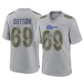 Johmsee LA.Rams #69 Kevin Dotson Player Gray Atmosphere Fashion Home Game Stitched Jerseys
