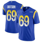 Johmsee LA.Rams #69 Kevin Dotson Player Royal Limited Vapor Untouchable Home Game Stitched Jerseys