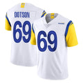 Johmsee LA.Rams #69 Kevin Dotson Player White Limited Vapor Untouchable Home Game Stitched Jerseys