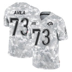Johmsee LA.Rams #73 Steve Avila Player Arctic Camo Salute To Service Limited Game Stitched Jerseys