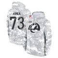 Johmsee LA.Rams #73 Steve Avila Player Arctic Camo Salute to Service Hoodies Limited Game Stitched Jerseys