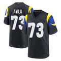 Johmsee LA.Rams #73 Steve Avila Player Black Midnight Rivalries Collection Home Game Stitched Jerseys