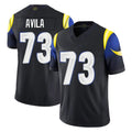 Johmsee LA.Rams #73 Steve Avila Player Black Midnight Rivalries Collection Limited Home Game Stitched Jerseys