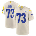 Johmsee LA.Rams #73 Steve Avila Player Bone Home Game Stitched Jerseys