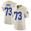 Johmsee LA.Rams #73 Steve Avila Player Bone Limited Vapor Home Game Stitched Jerseys