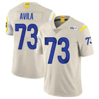 Johmsee LA.Rams #73 Steve Avila Player Bone Limited Vapor Home Game Stitched Jerseys