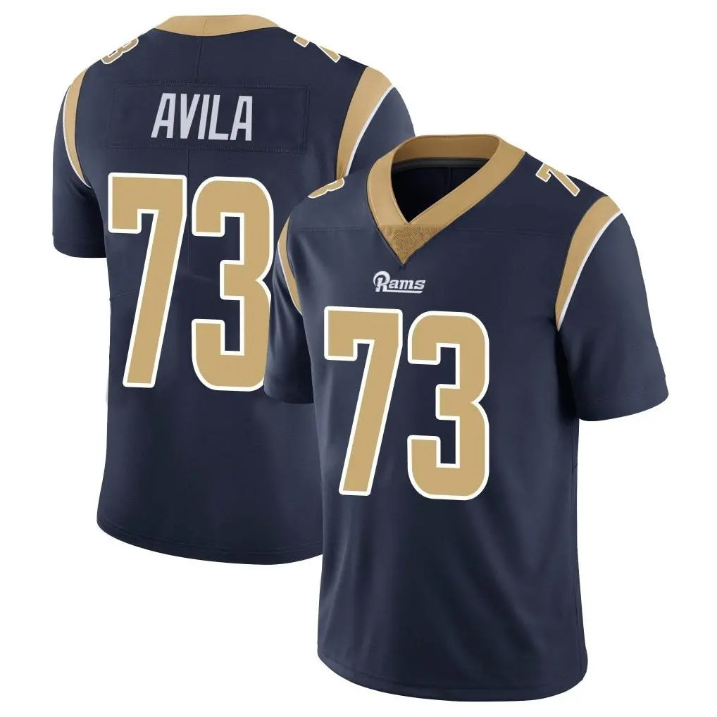 Johmsee LA.Rams #73 Steve Avila Player Navy Limited Vapor Untouchable Home Game Stitched Jerseys