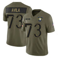 Johmsee LA.Rams #73 Steve Avila Player Olive 2025 Salute To Service Limited Game Stitched Jerseys