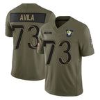 Johmsee LA.Rams #73 Steve Avila Player Olive 2025 Salute To Service Limited Game Stitched Jerseys