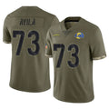 Johmsee LA.Rams #73 Steve Avila Player Olive Salute To Service Limited Stitched Jerseys